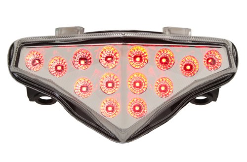 2012-2016 Kawasaki Ninja 650 Sequential LED Tail Lights - Clear Lens - High Visibility Brake Lights - Easy Installation - Perfect for Night Riding & Enhanced Safety