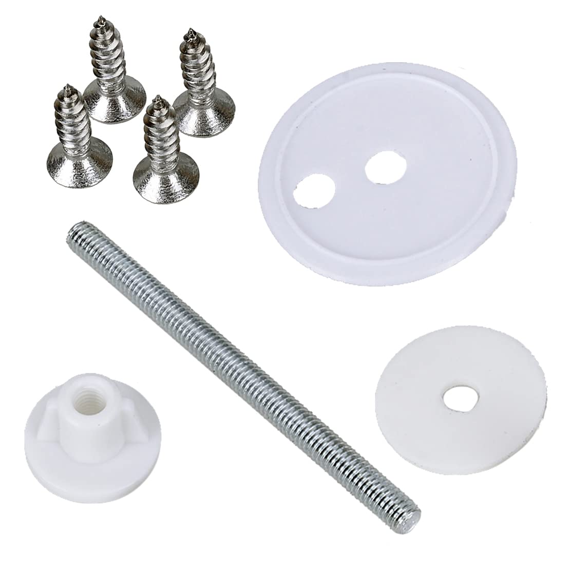 Stainless Steel Toilet Seat Hinges with Screws & Bolts - Durable Zinc Alloy Bathroom Hardware Replacement - Perfect for Home, Hotel & Commercial Restroom Upgrades