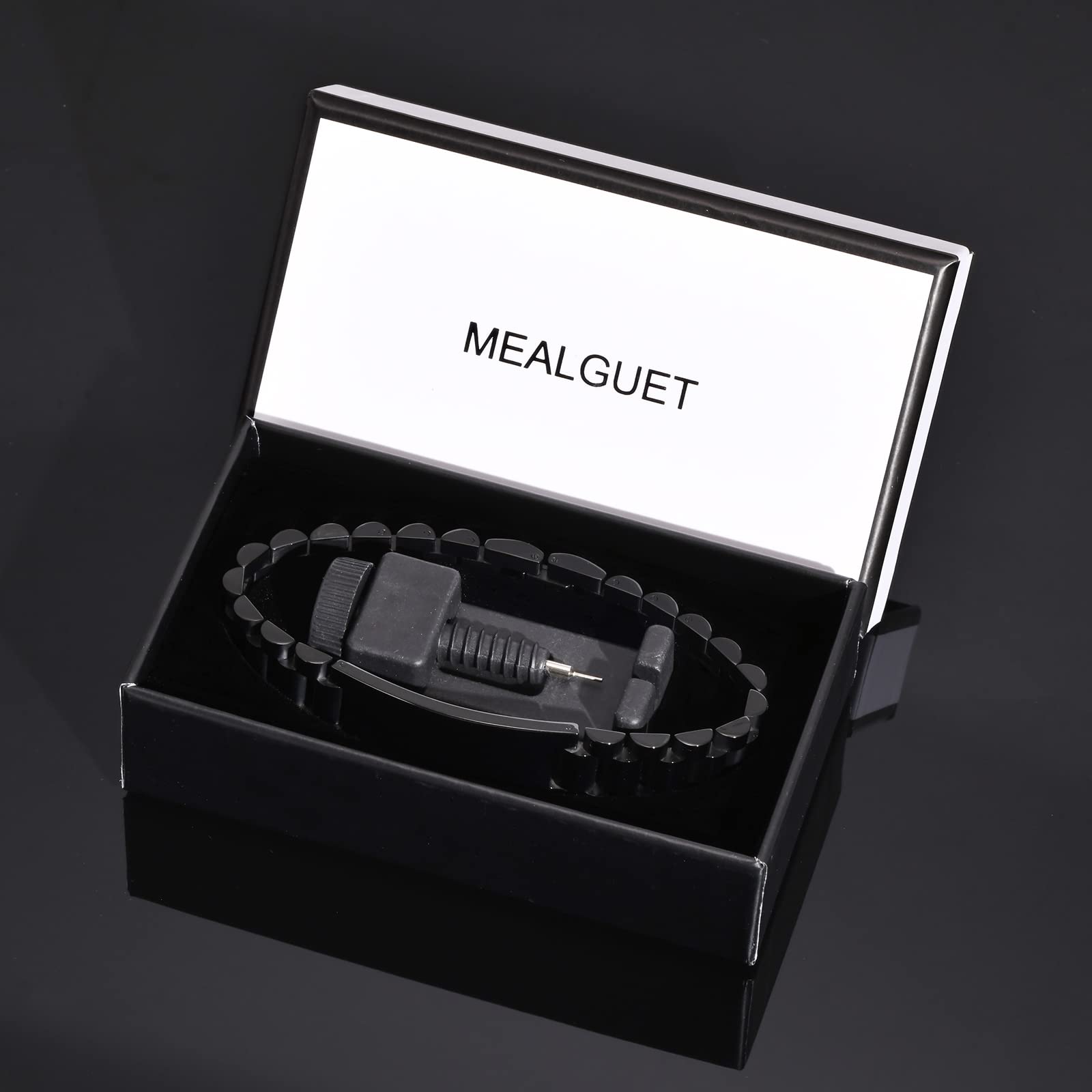 MEALGUET Inspirational Stainless Steel Bracelet for Son - Customizable Courage Link Wristband from Mom & Dad, Perfect Birthday, Graduation Gift Idea for Boys, Men, Teens - Daily Wear, Special Occasions