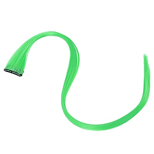 Vibrant Straight Clip-In Hair Extensions - Synthetic Colored Hair Highlights for Parties & Cosplay - 12