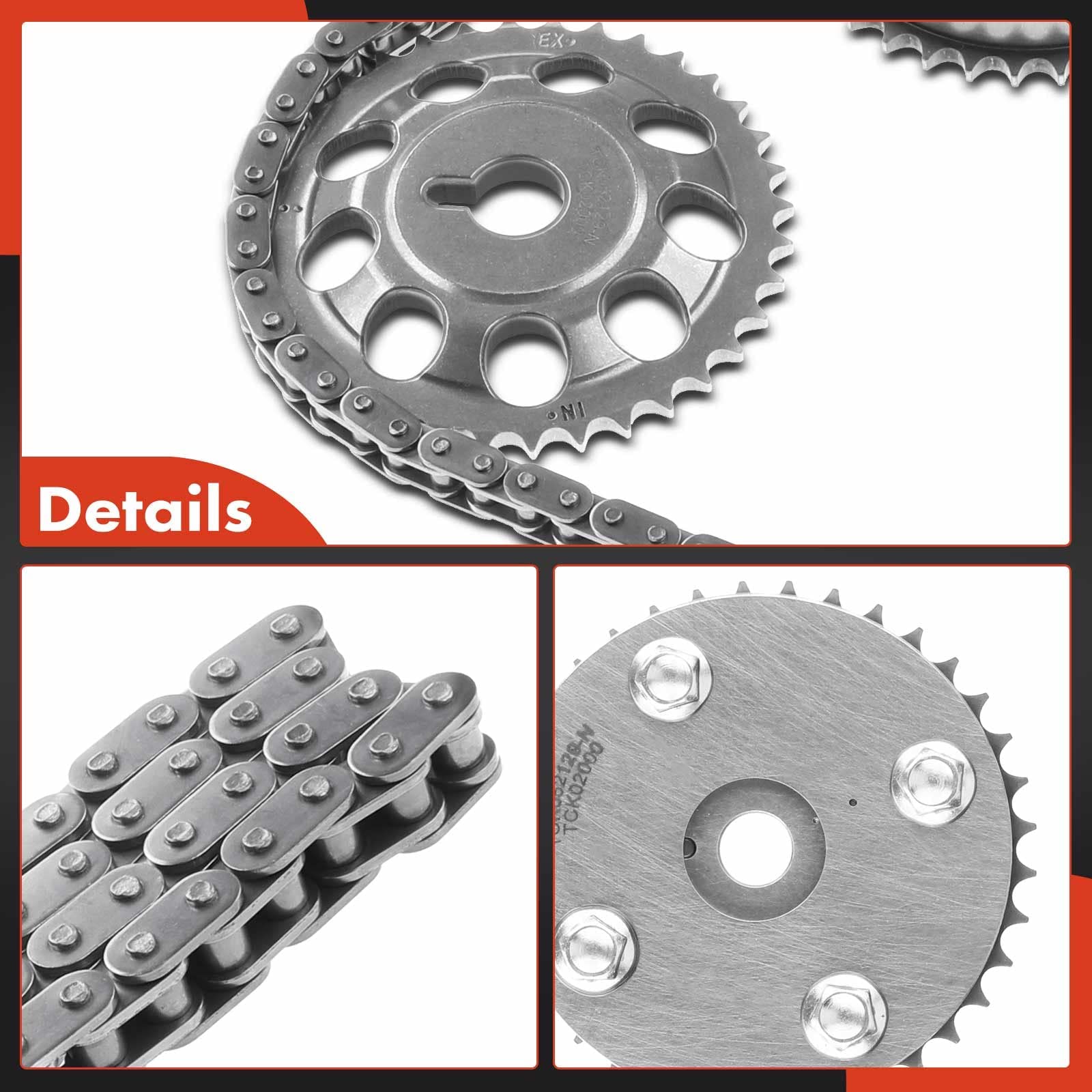 Premium 8-Piece Engine Timing Chain Kit with Sprockets & Components - Compatible with Scion xA xB 2004-2006, Toyota Echo 2004-2005, Prius 2004-2009, Yaris 2006-2015 (Fits DOHC 4-Cylinder 1.5L 1NZ-FE Engine) - Perfect for Engine Repair & Maintenance