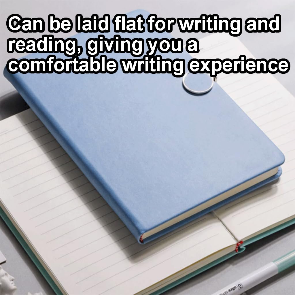 Premium A6 Leather Wirebound Notebook - Ruled 200 Pages (100 Sheets) for Note Taking, Journaling & Writing - Portable & Durable for Office, School & Travel Use