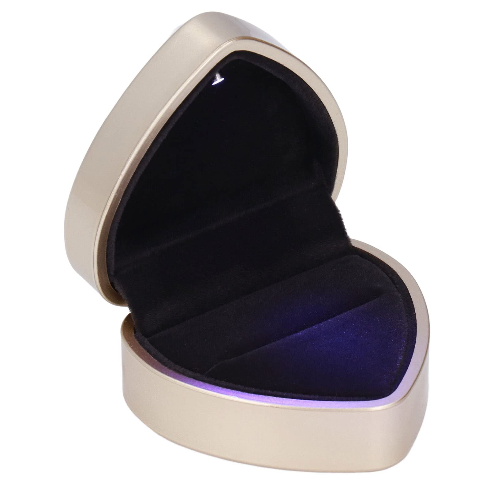 Luxury Frosted LED Jewelry Box for Engagement Rings - Elegant Wedding Gift with LED Light Display - Perfect for Proposals, Anniversaries & Special Occasions
