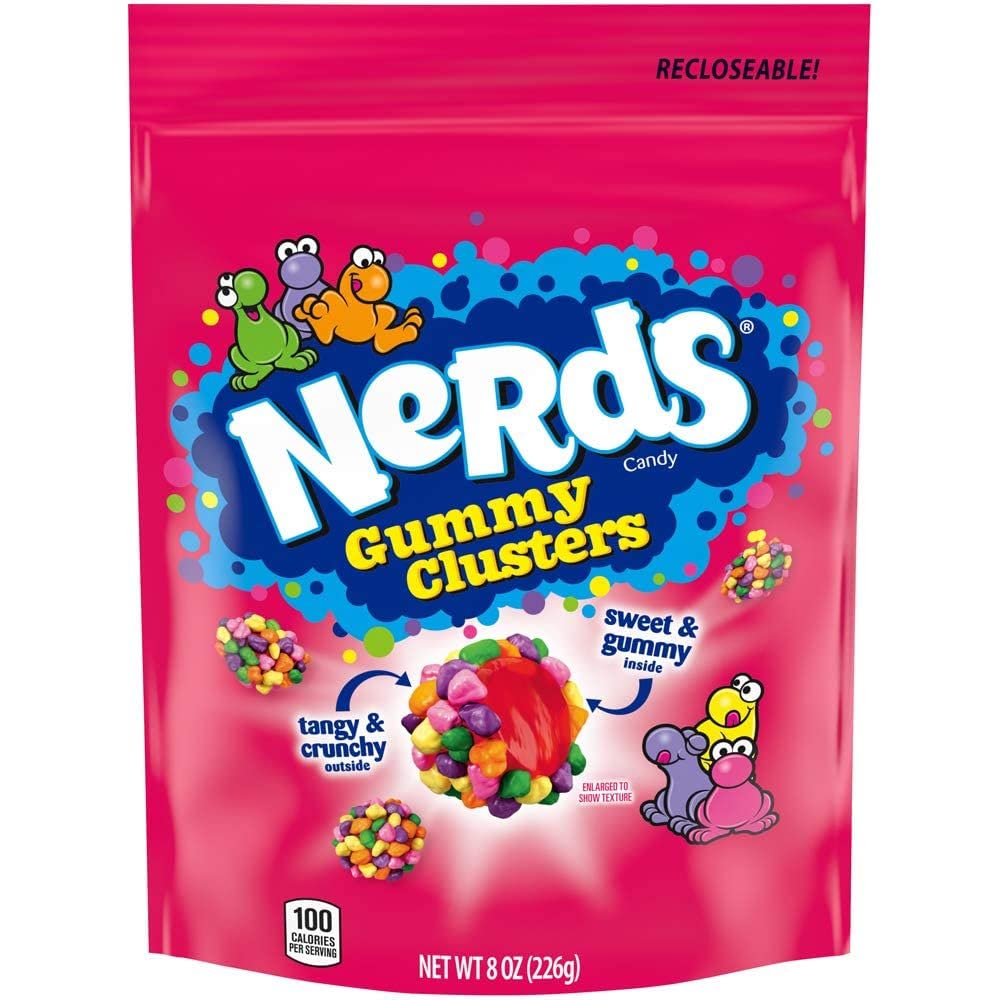 Nerds Gummy Clusters Candy - 8oz Bulk Pack | Sweet & Tangy Fruit Flavors | Perfect for Halloween, Parties & Movie Nights