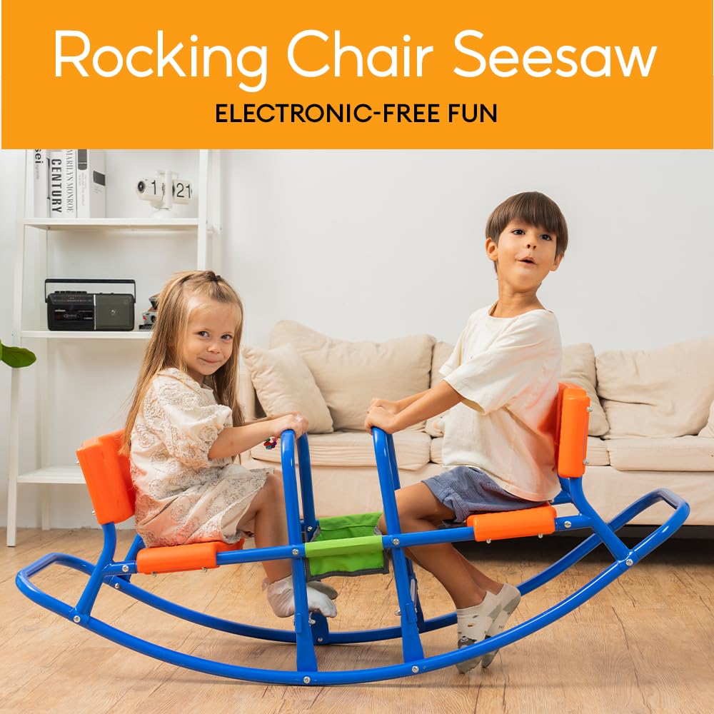 Outdoor Kids Teeter Totter Seesaw - Durable Rocking Toy for Boys & Girls Ages 3-6 | Perfect for Backyard, Playground & Indoor Play | Fun Birthday Gift for Toddlers & Preschoolers