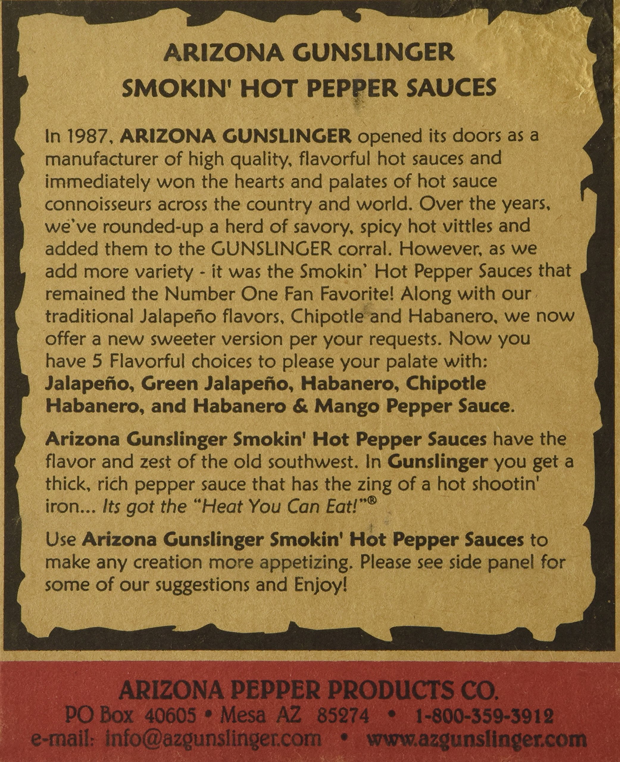 Arizona Gunslinger Hot Sauce - 3 Flavor Variety Pack (15 Oz Each) | Spicy Gift Set for BBQ, Tacos, Wings & Mexican Food Lovers