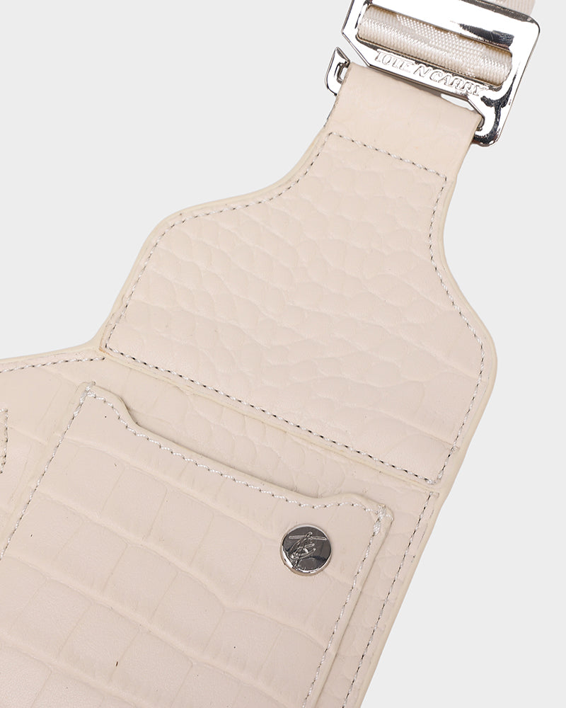Blast Off Sling Bag - Cream White Crossbody Bag for Men & Women | Perfect for Travel, Hiking, and Everyday Use