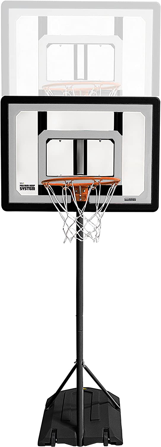 SKLZ Pro Mini Hoop Basketball System - Adjustable Height Basketball Hoop with 7 Inch Ball for Kids & Adults - Perfect for Outdoor, Backyard, Poolside & Indoor Play - Amazon's Choice
