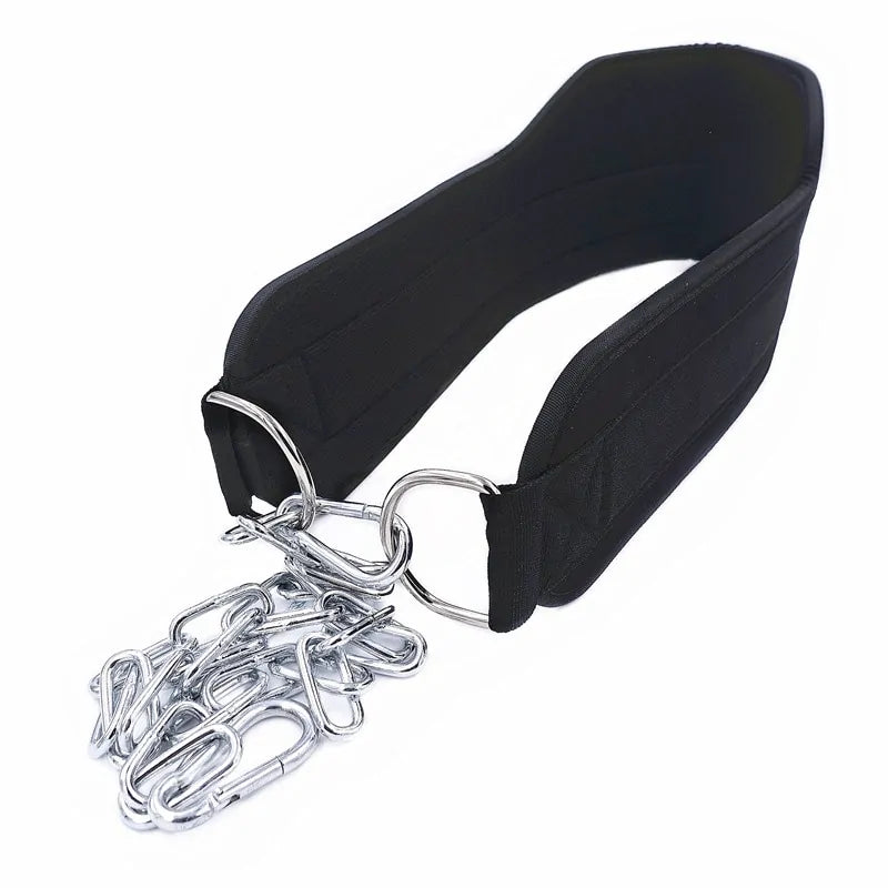 Premium Weight Lifting Belt with Chain - Heavy Duty Gym Belt for Powerlifting & Weight Training - Perfect for CrossFit, Bodybuilding & Strength Workouts