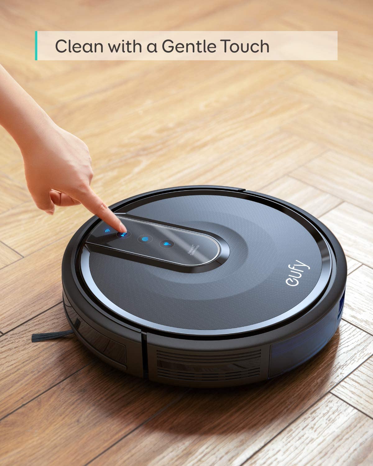 Eufy RoboVac 35C WiFi Robot Vacuum Cleaner - Super Thin, Smart App Control, Pet Hair Friendly, Works with Alexa (Black) - Ideal for Hardwood Floors, Carpets & Pet Owners