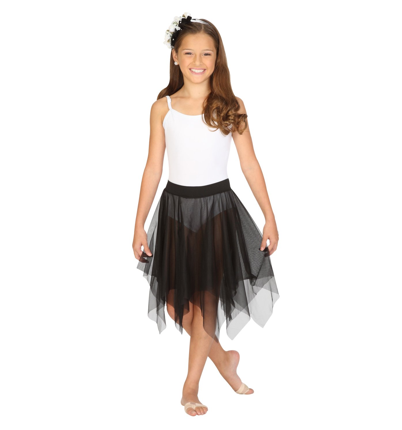 Body Wrappers Women's Uneven Hem Double Layer Chiffon Skirt - Flowy A-Line Maxi Skirt for Casual Wear, Beach, Party & Special Occasions