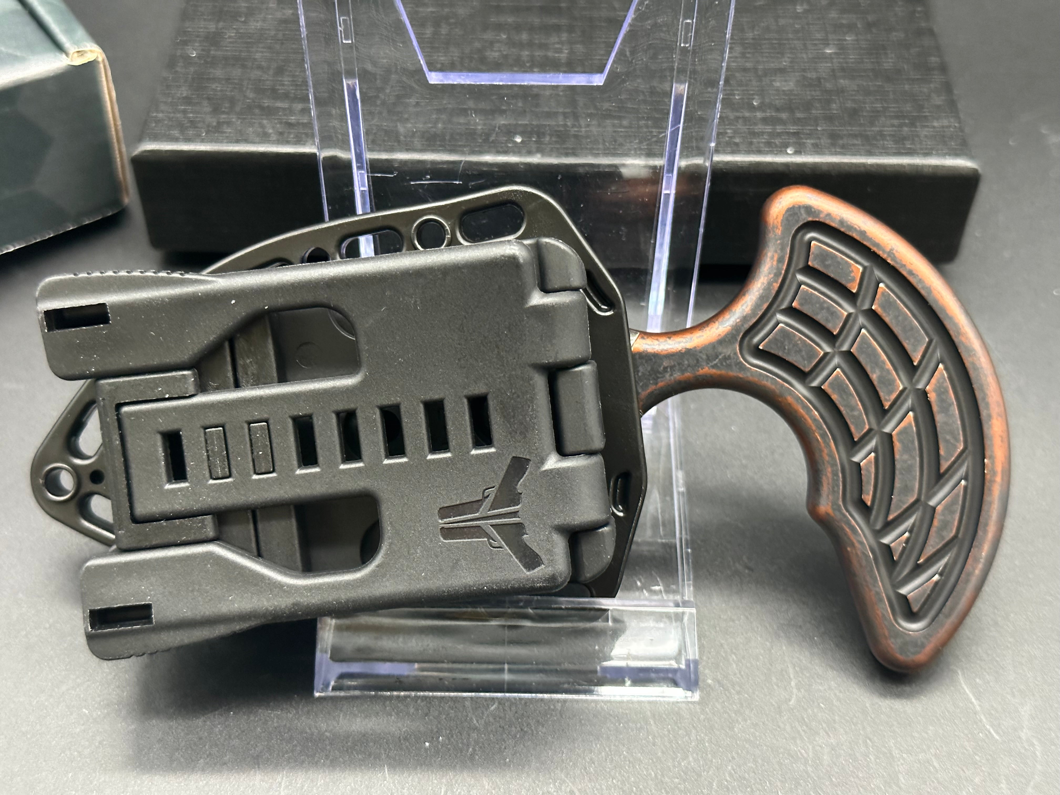 Heretic Sleight Bronze Push Dagger - Self Defense Knife, Tactical EDC Blade for Outdoor Survival & Camping | Perfect for Hiking, Hunting & Emergency Situations