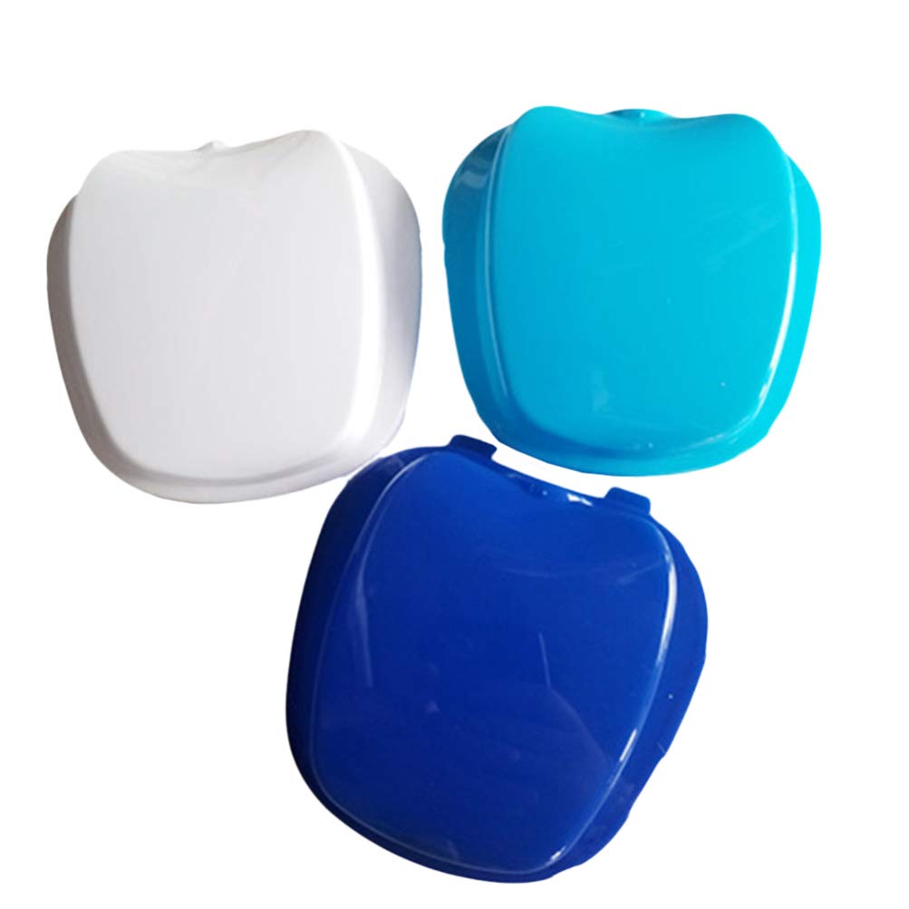 EXCEART 2-Pack Fake Teeth Storage Case - Denture Holder Container for Travel, Cosplay & Dental Care (White) - Perfect for Halloween Costumes, Dental Hygiene & Theatrical Performances