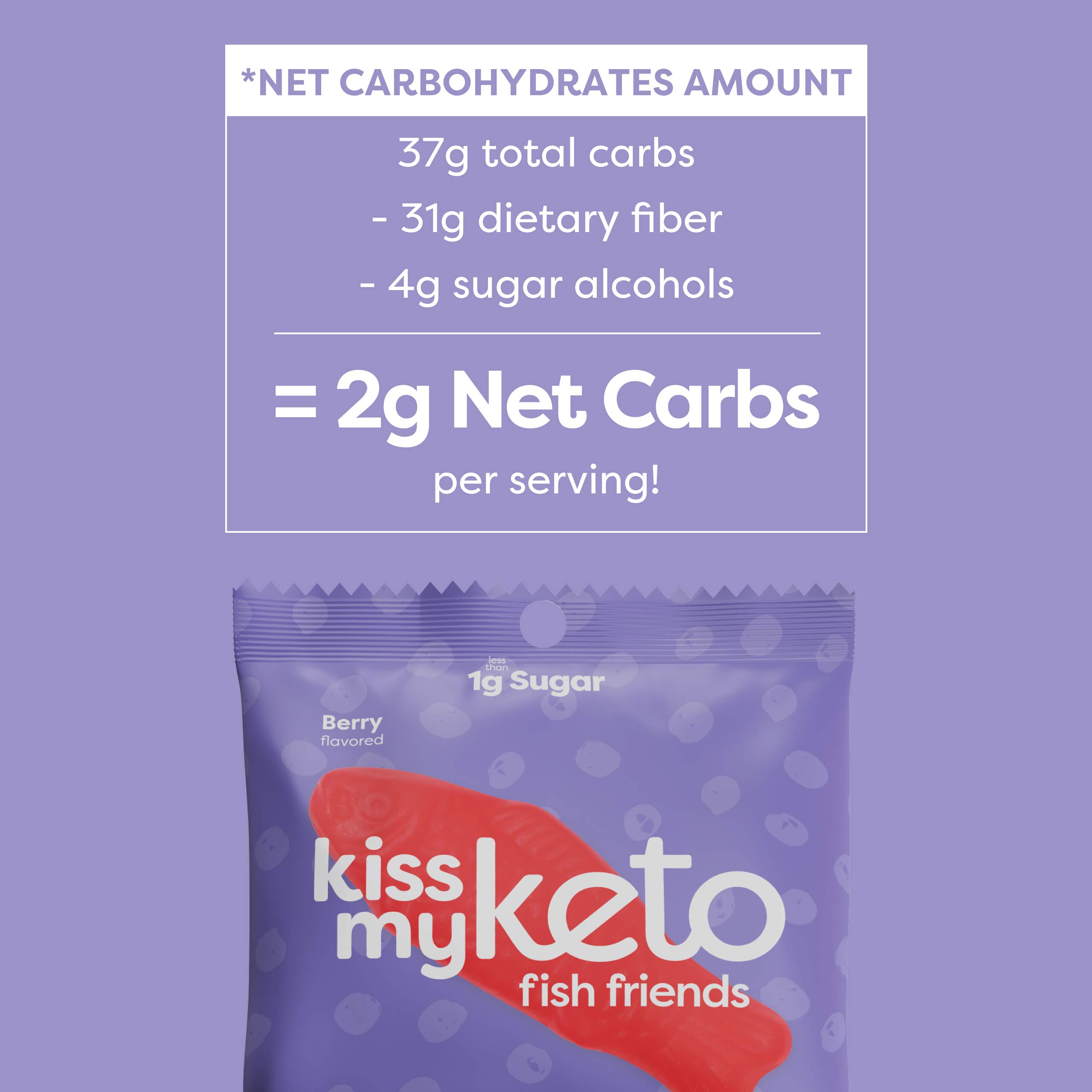 Keto Gummy Candy - Low Carb Vegan Snack Pack for Fitness & Diet (24-Pack)