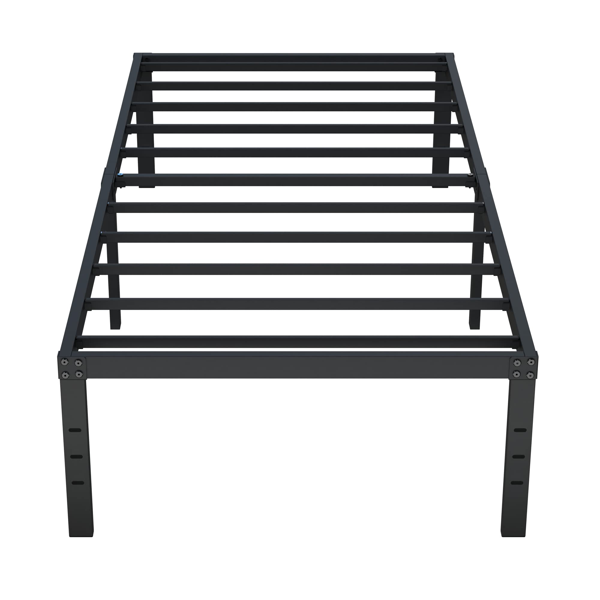 16 Inch Heavy Duty Metal Twin Bed Frame - No Box Spring Needed, Supports Up to 2500 lbs, Easy Assembly & Noise Free, Black - Perfect for Kids Rooms, Guest Beds & Small Spaces
