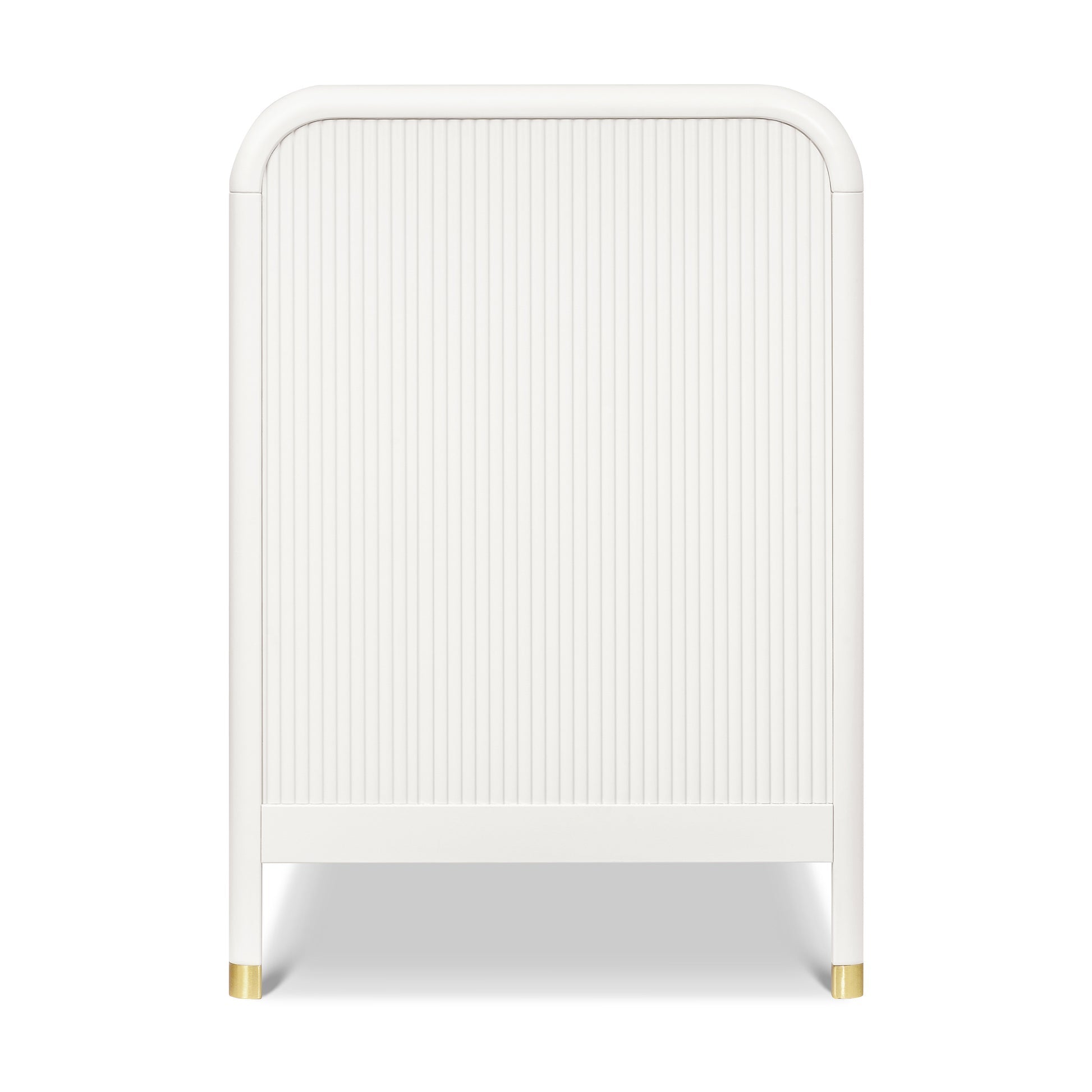 Brimsley Tambour 3-in-1 Convertible Baby Crib - White Wooden Nursery Crib with Toddler Bed & Daybed Conversion - Perfect for Newborns, Infants & Toddlers - Ideal for Modern Nursery, Bedroom & Daycare Use