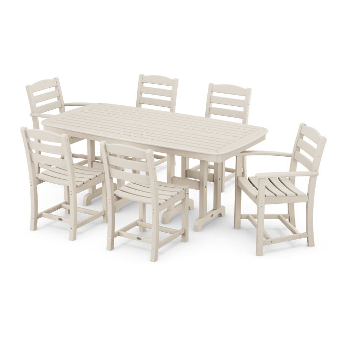 POLYWOOD La Casa Café 7-Piece Outdoor Dining Set - Patio Furniture for Backyard, Poolside & Garden - Weather-Resistant & Durable