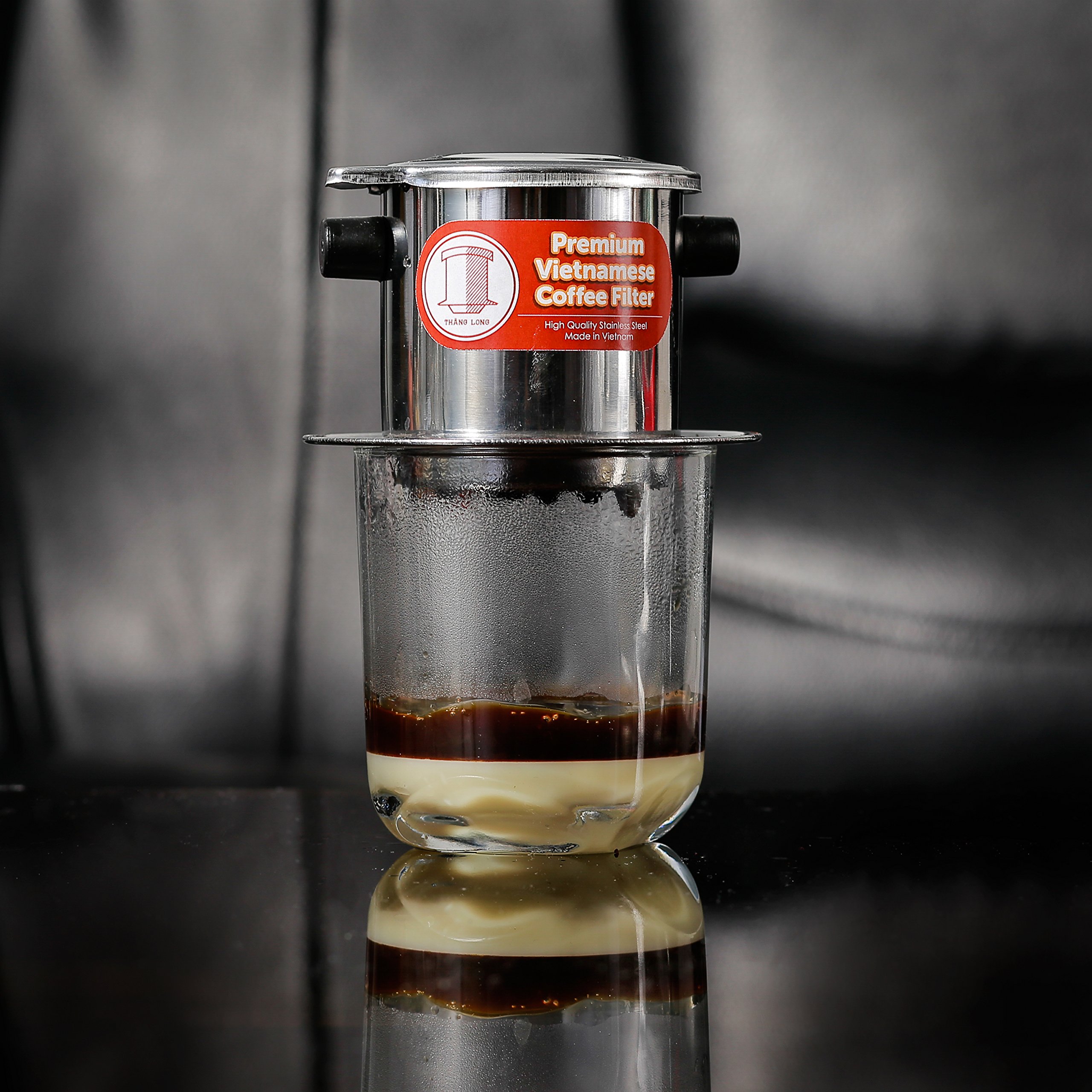 Premium Vietnamese Drip Coffee Maker - 6oz Stainless Steel Phin Filter for Single Cup Brewing | Authentic Iced/Drip Coffee at Home, Office & Camping Use