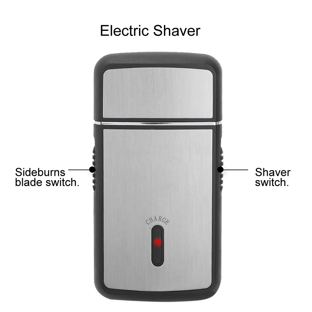 Professional Rechargeable Electric Shaver for Men - Cordless Beard Trimmer & Whisker Razor with Precision Blades - Perfect for Travel, Home & Office Grooming
