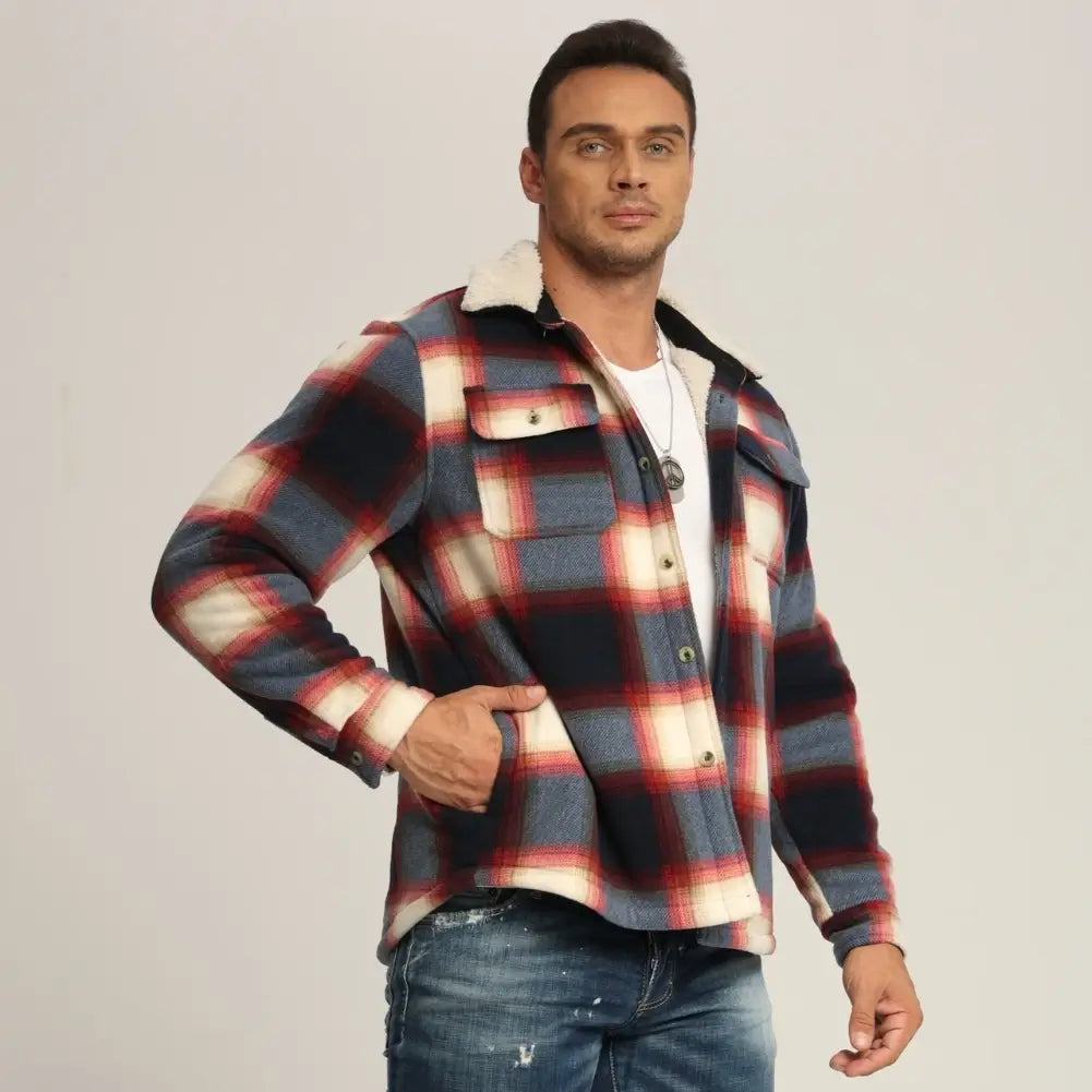 Men's Flannel Jacket - Soft Plaid Shirt Jacket for Men, Lightweight & Warm Outdoor Wear - Perfect for Camping, Hiking & Casual Fall Fashion