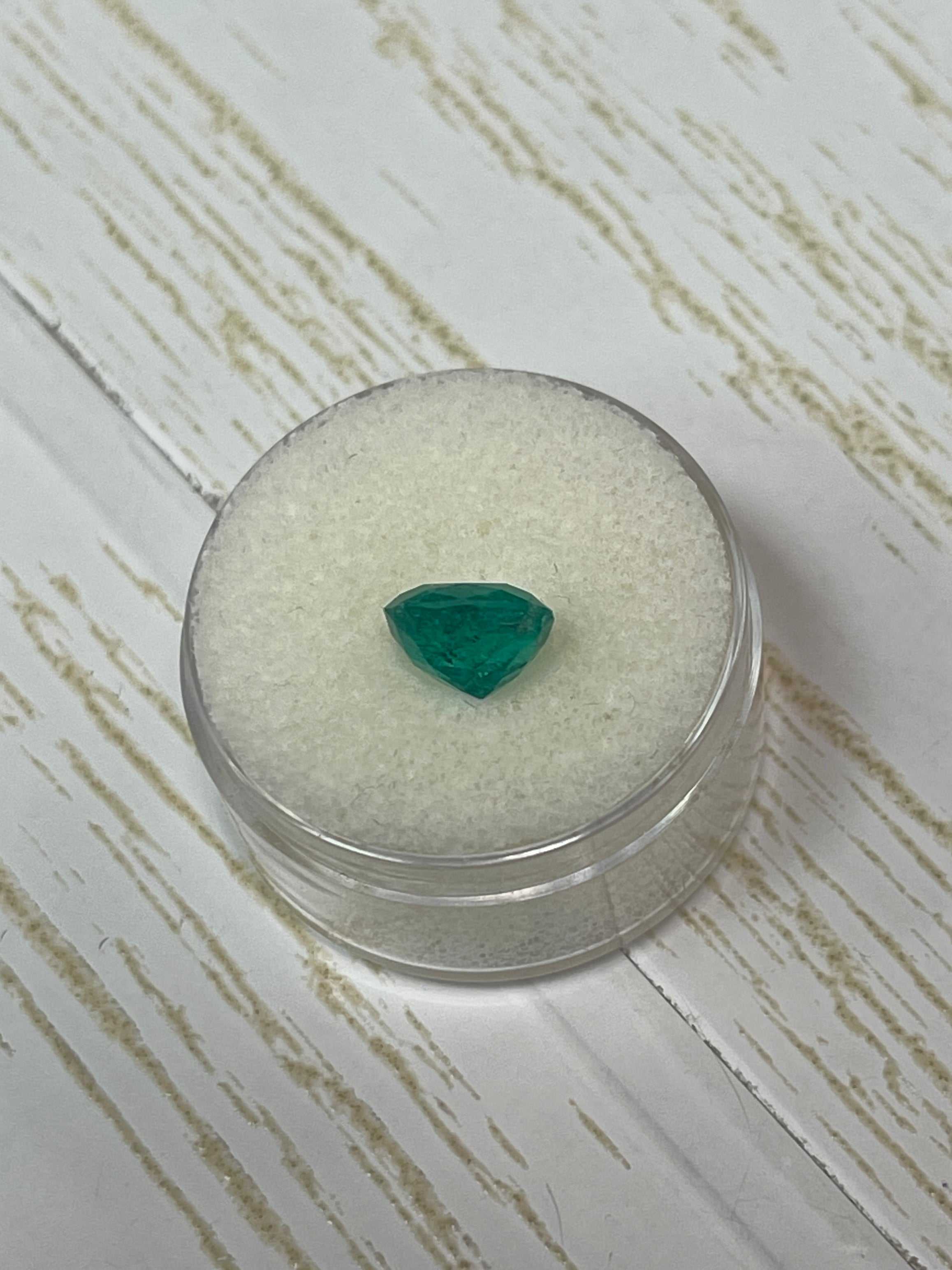 2.20 Carat Medium Dark Green Natural Loose Colombian Emerald Cushion Cut Gemstone for Jewelry Making, Engagement Rings & Fine Collections