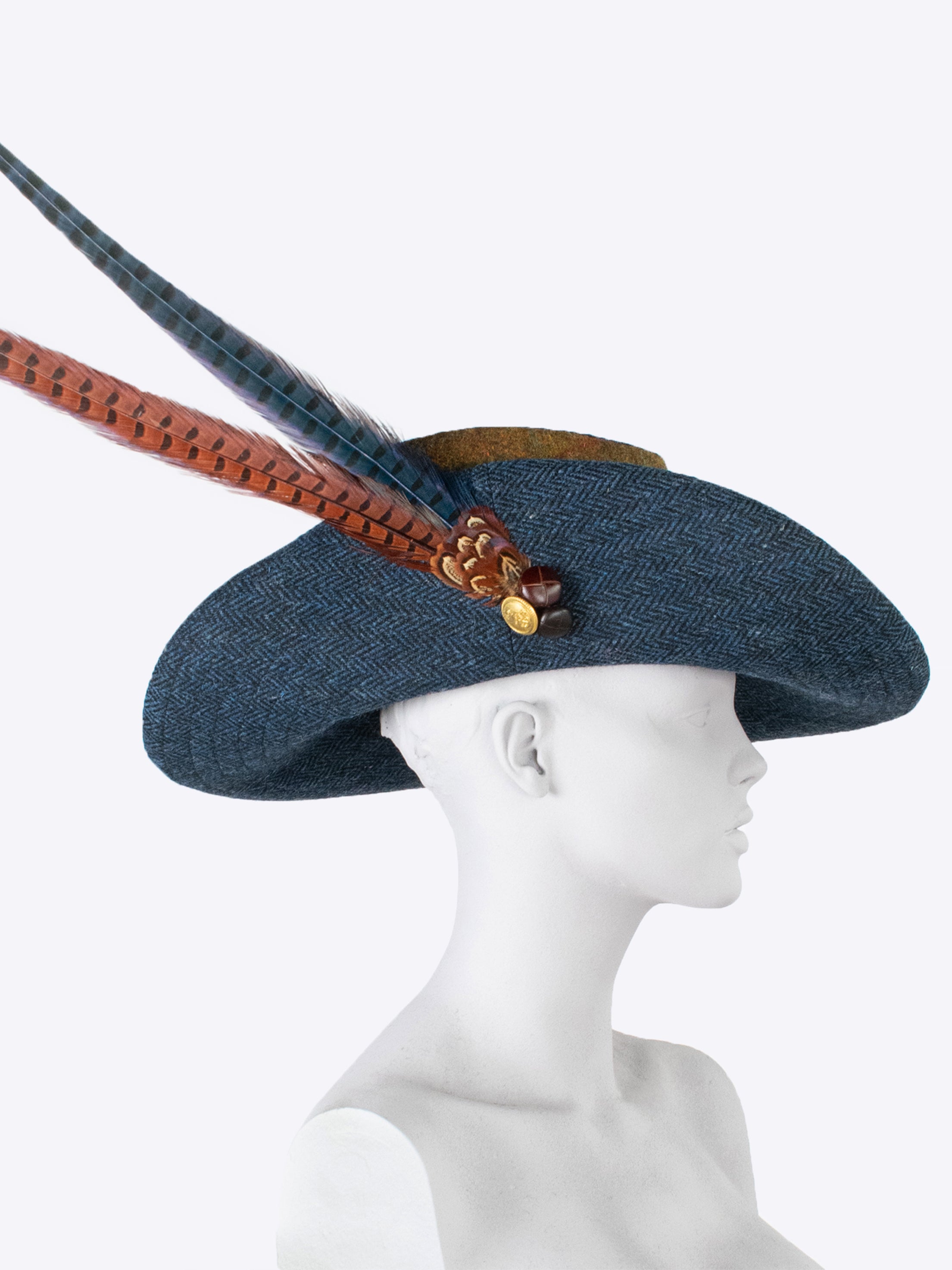 Water Resistant Wide Brim Sun Hat for Women - UPF 50+ UV Protection, Rust & Navy Blue - Perfect for Beach, Gardening, and Outdoor Activities