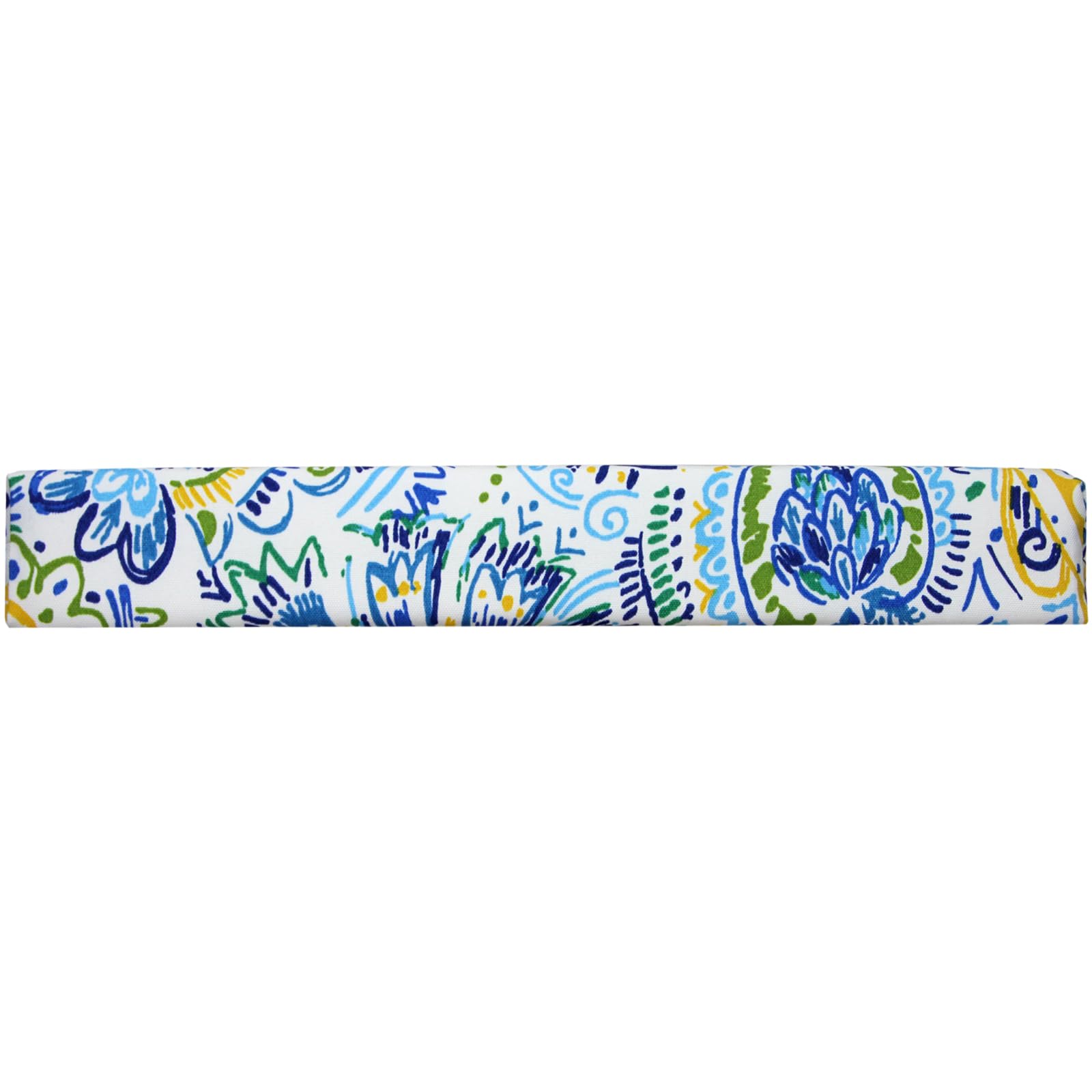 Water-Resistant 18.5 x 16 Inch Outdoor Patio Cushions - Square Chair Pads for Garden Furniture - Blue Paisley Design - Perfect for Backyard, Deck, and Poolside Relaxation