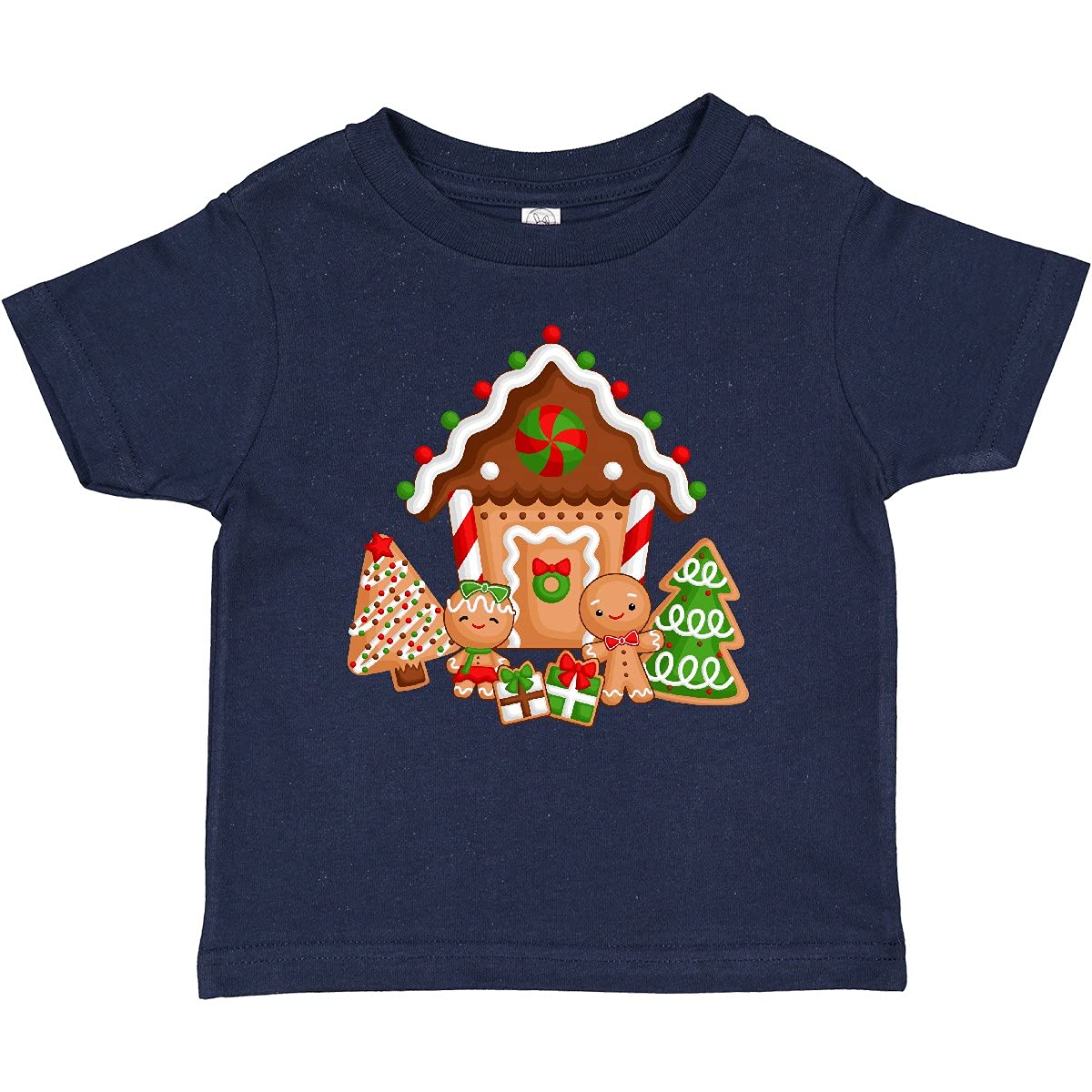 Gingerbread House Christmas Baby T-Shirt - Cute Holiday Outfit for Infants & Toddlers | Perfect for Christmas Photos, Family Gatherings & Festive Celebrations