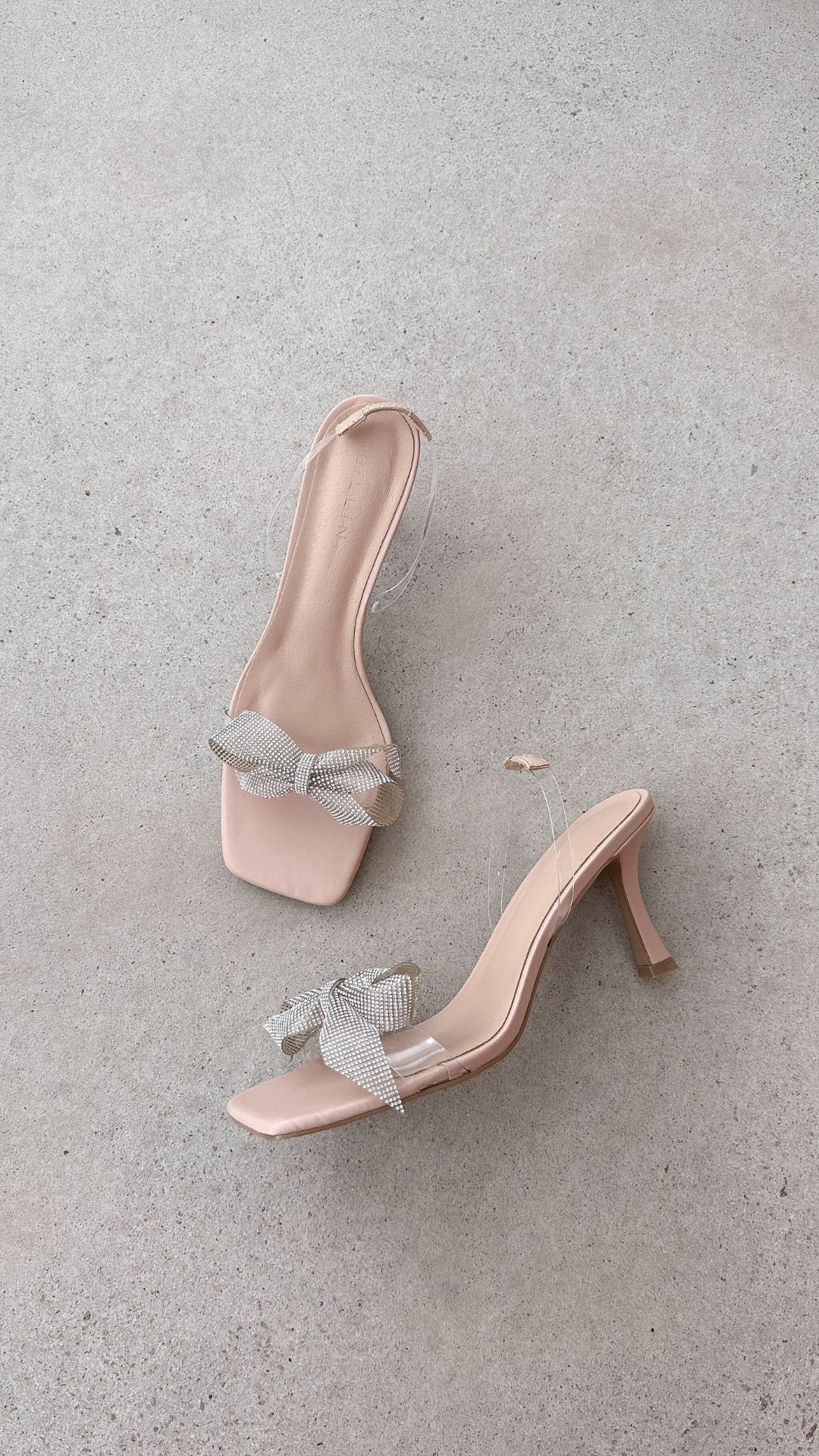 Jasmina Women's High Heel Sandals - Nude & Clear Strappy Dress Shoes for Party, Wedding & Evening Wear