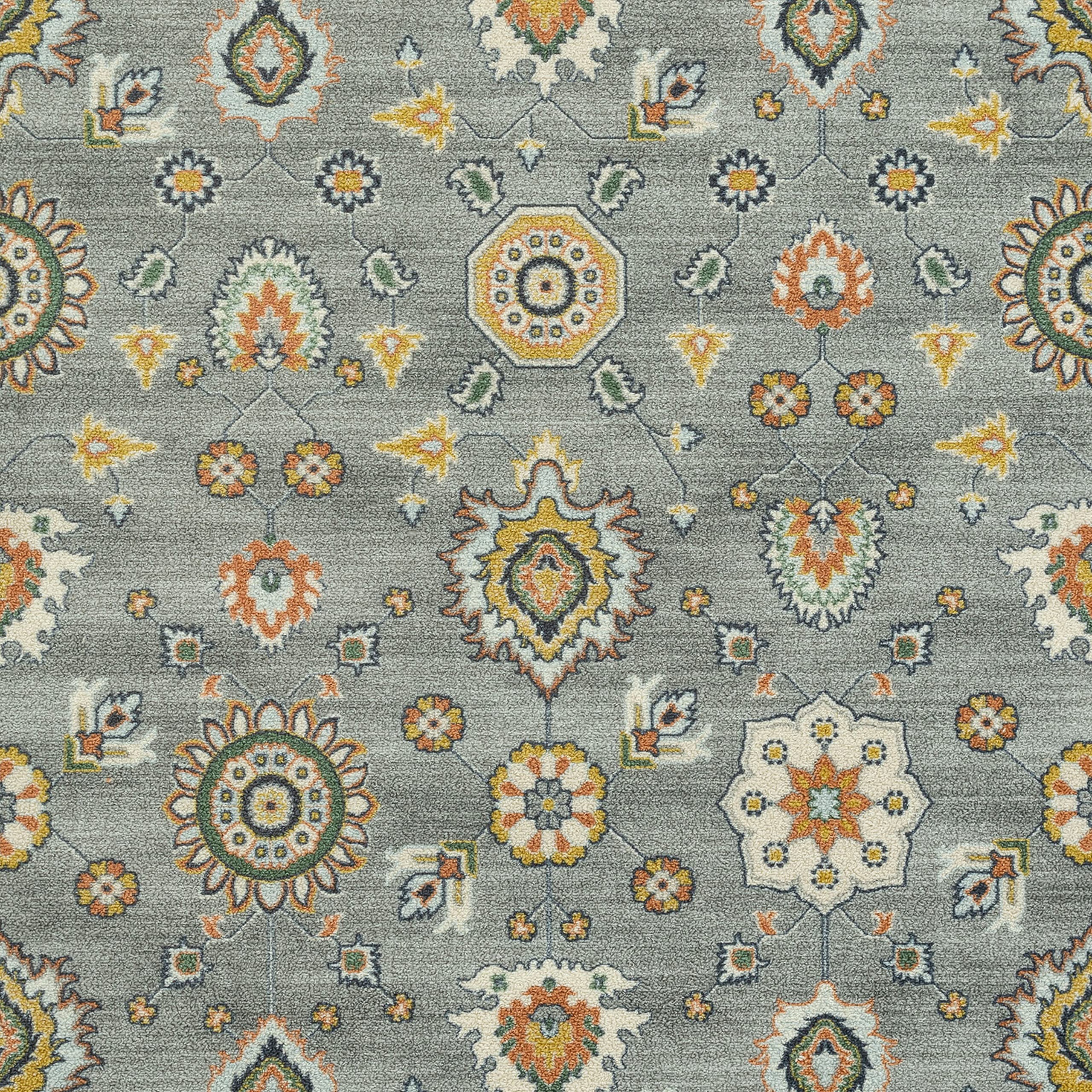 Maples Rugs Fleur Contemporary Non-Slip Area Rug 5' x 7' - Modern Grey Living Room & Bedroom Carpet [Made in USA] | Perfect for Home Decor, Office & High-Traffic Areas