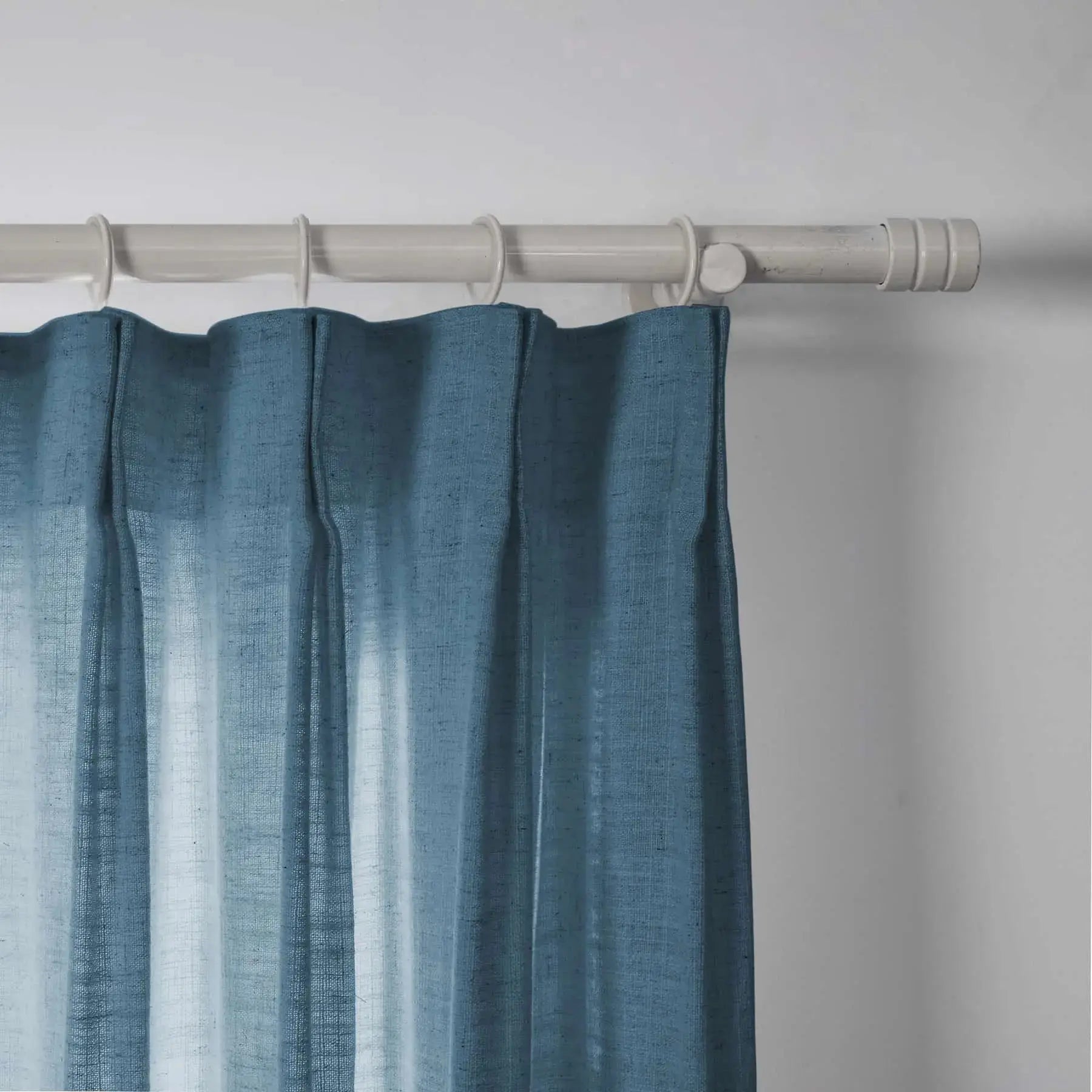 Linen Pleated Cafe Curtains for Kitchen Windows - Elegant Semi-Sheer Window Treatment for Coffee Shops, Restaurants & Home Decor