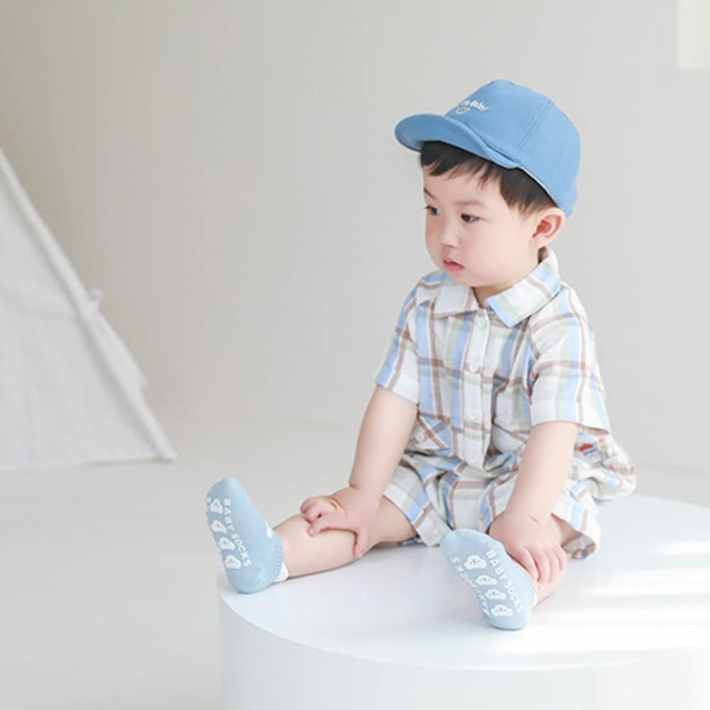 **Non-Slip Baby Socks with Grips for Toddlers & Infants - Anti-Skid Unisex Ankle Socks for Boys & Girls - Perfect for Playtime & Indoor Safety**