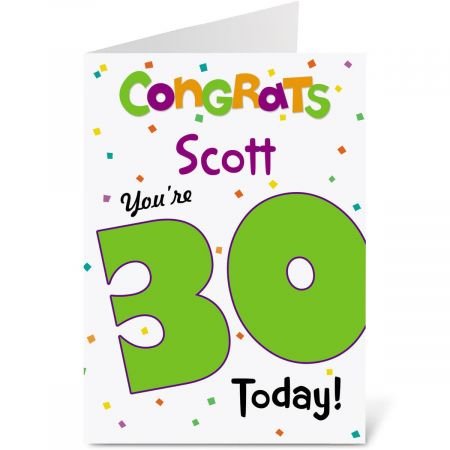 Personalized Big Birthday Card - Custom 5x7 Milestone Greeting Card with Name & Age | Unique Gift for Boys, Girls, Women & Men | Perfect for Anniversaries, Retirement & Special Celebrations