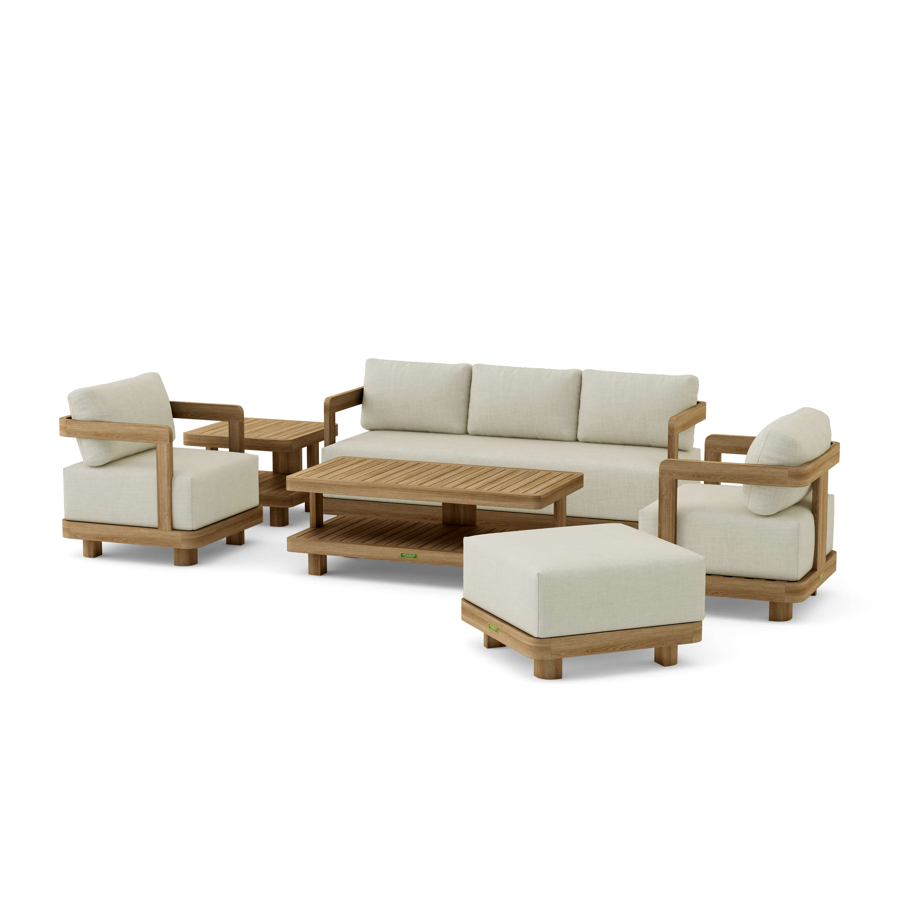 Granada 6-Piece Deep Seating Patio Furniture Set - Outdoor Wicker Sofa Sectional with Cushions for Garden, Poolside & Backyard Relaxation