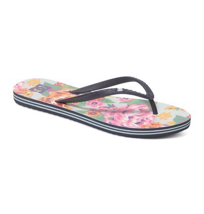 DC Women's Spray Graffik Flip-Flop Sandals - Comfortable Beach Slides with Trendy Graphic Design | Perfect for Pool, Vacation & Summer Outfits