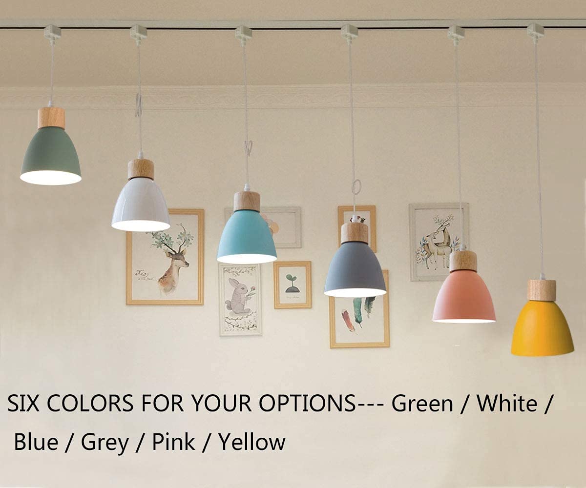 Kiven 3-Lights H-Type Dimmable Track Lighting Fixtures with Macaron Aluminum Shade - 20 Inch White | Modern Pendant Lighting for Kitchen, Dining Room, and Retail Stores