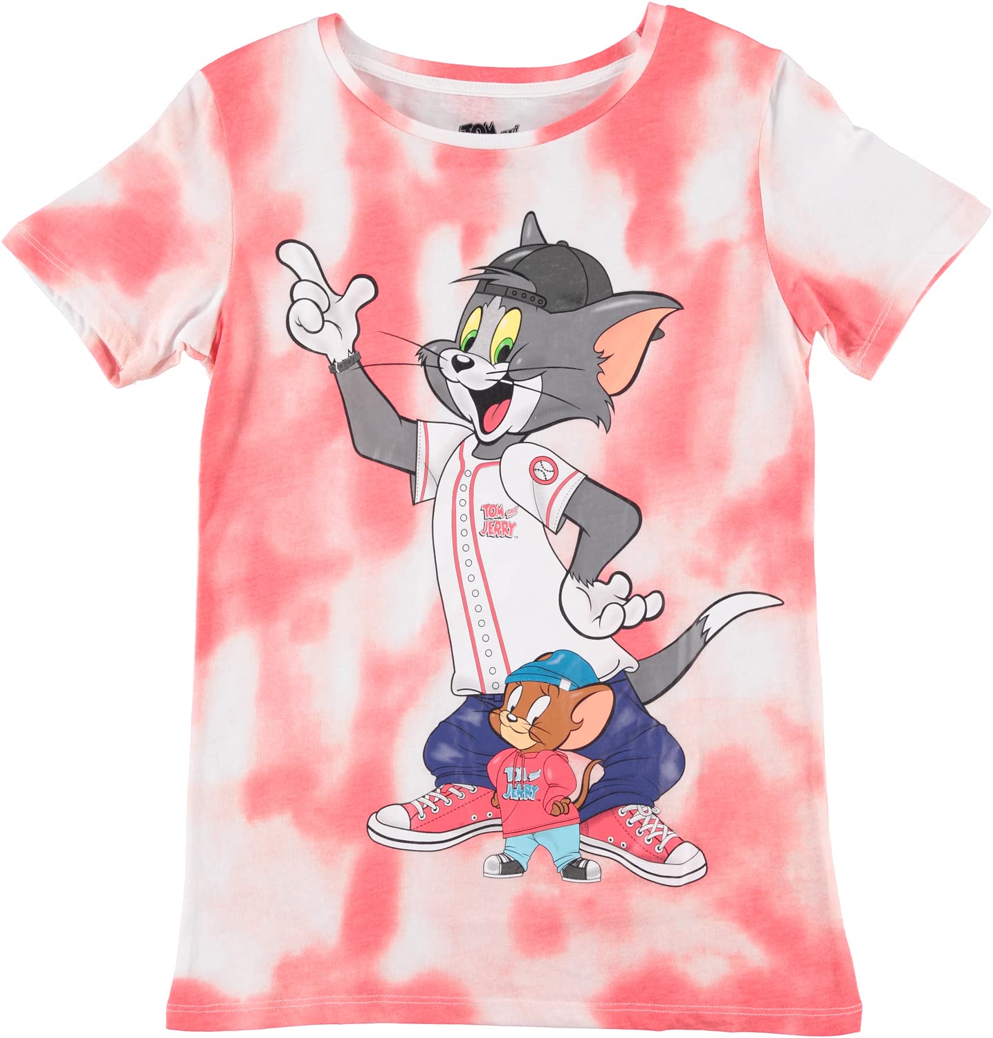 Vintage Tom & Jerry Battle Tie Dye Crop Top T-Shirt for Women - Retro Cartoon Graphic Tee for Casual Wear, Street Style & Anime Lovers