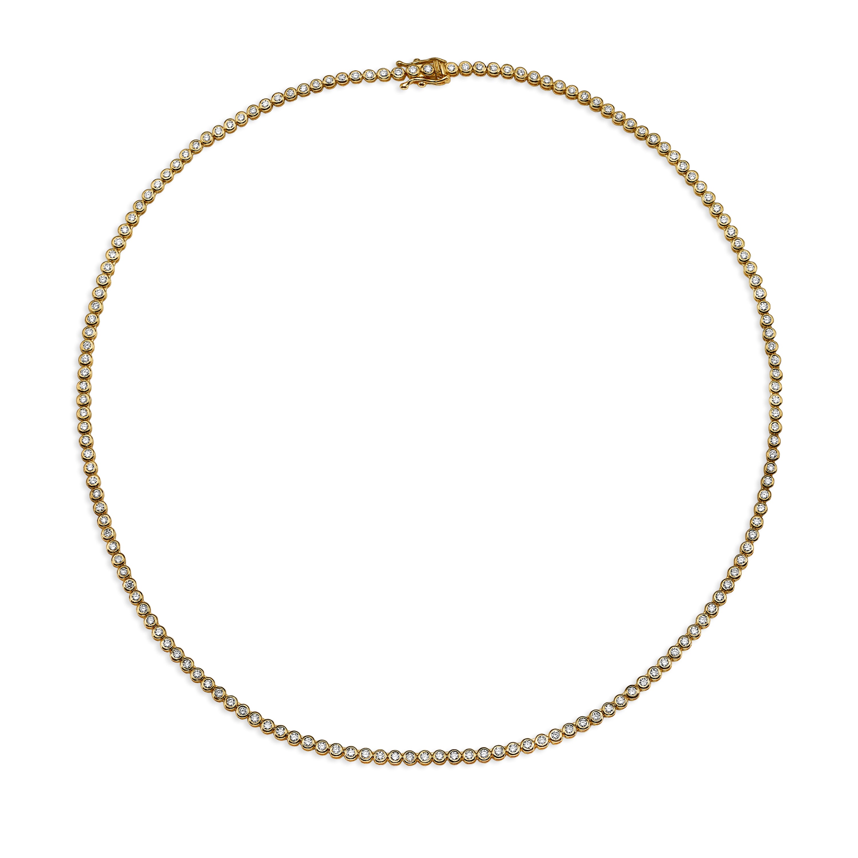 Luxury Bezel Tennis Necklace for Women - Elegant Diamond-Cut Cubic Zirconia Jewelry for Parties, Weddings & Special Occasions