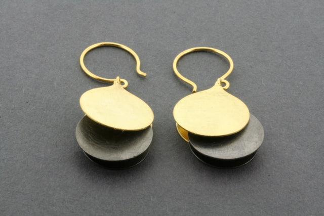 Oxidized & Gold Plated Lulu Earrings - Vintage Boho Dangle Earrings for Women - Perfect for Parties, Weddings & Everyday Wear