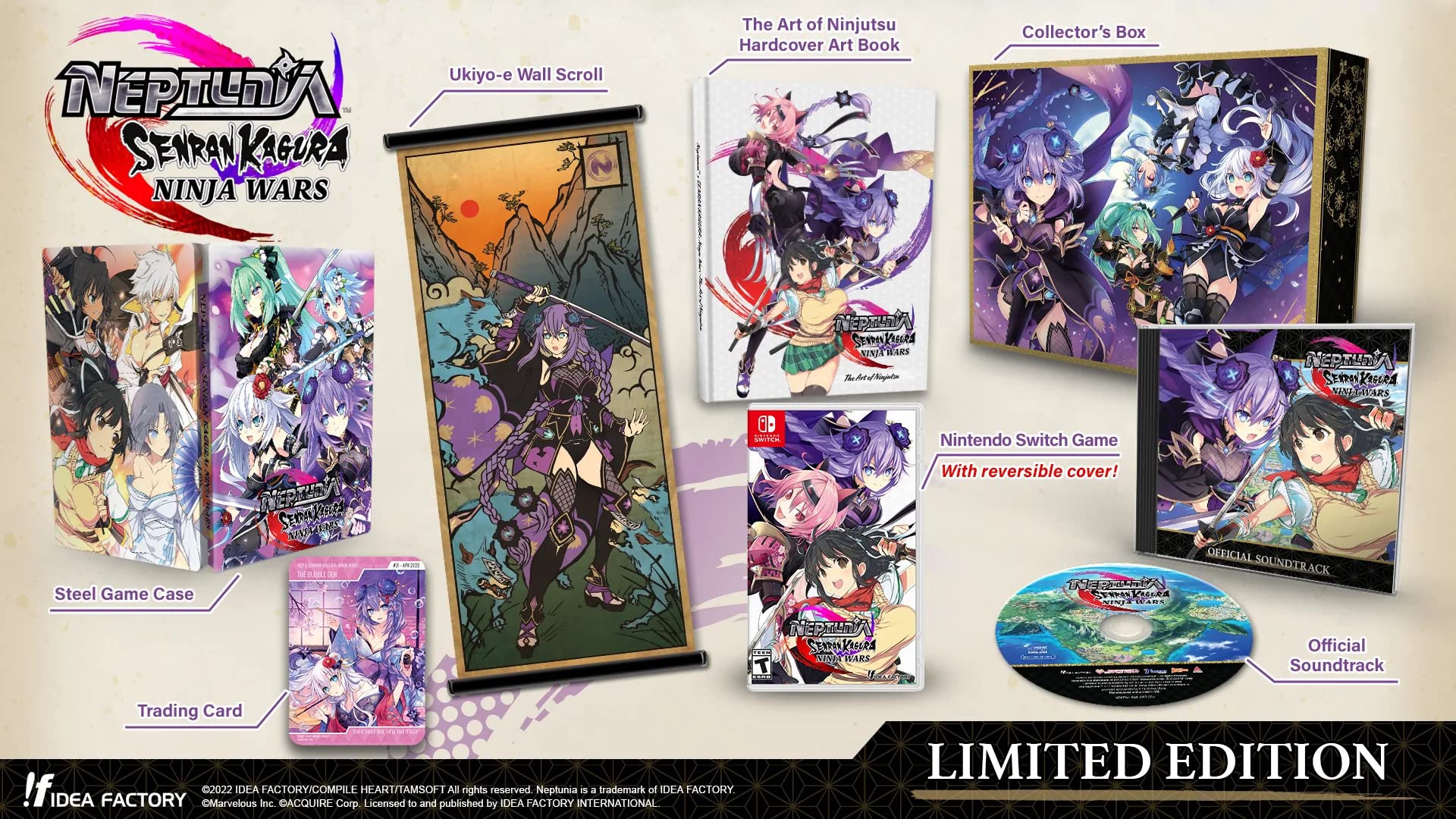 Neptunia X Senran Kagura: Ninja Wars Limited Edition - Nintendo Switch Game | Action RPG Anime Adventure for Teens & Adults | Perfect for Home Gaming & Travel Entertainment