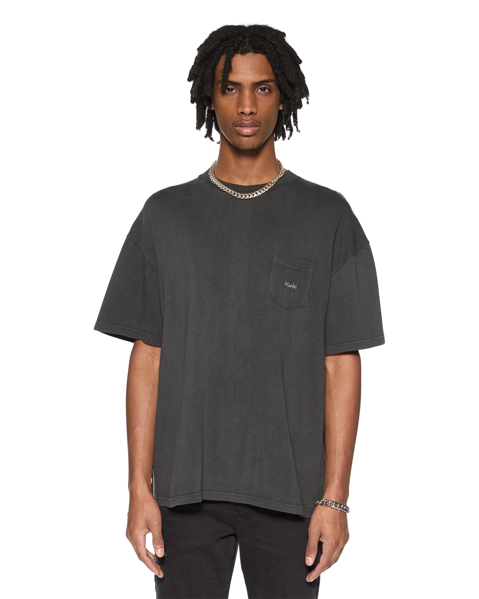 EST Pocket Short Sleeve T-Shirt - Old Black | Casual Comfort Tee for Everyday Wear, Travel & Outdoors
