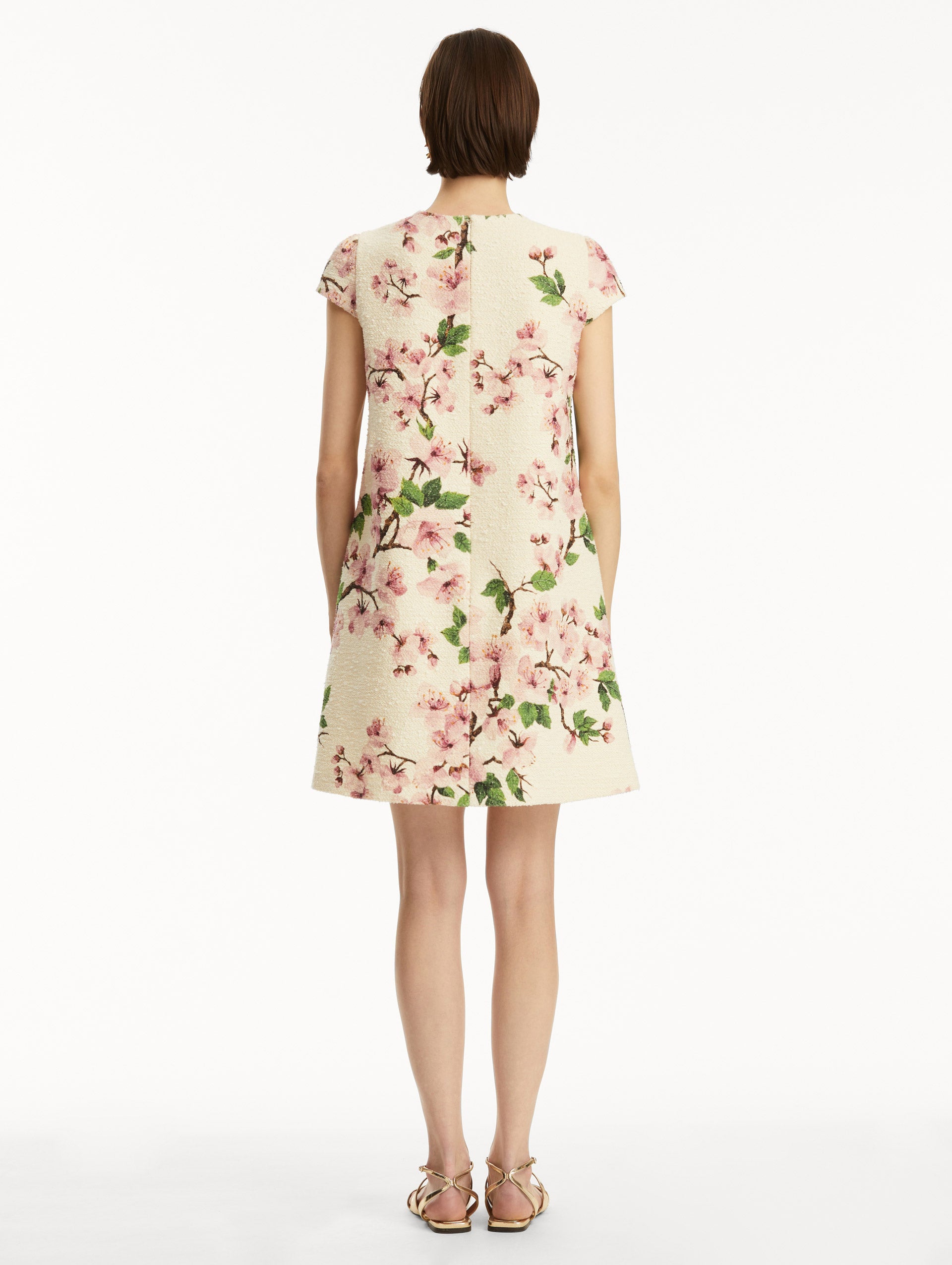 Cherry Blossom Embroidered Cap Sleeve Dress for Women - Floral Summer Dress with Japanese Style Embroidery - Perfect for Garden Parties, Tea Dates & Spring Weddings