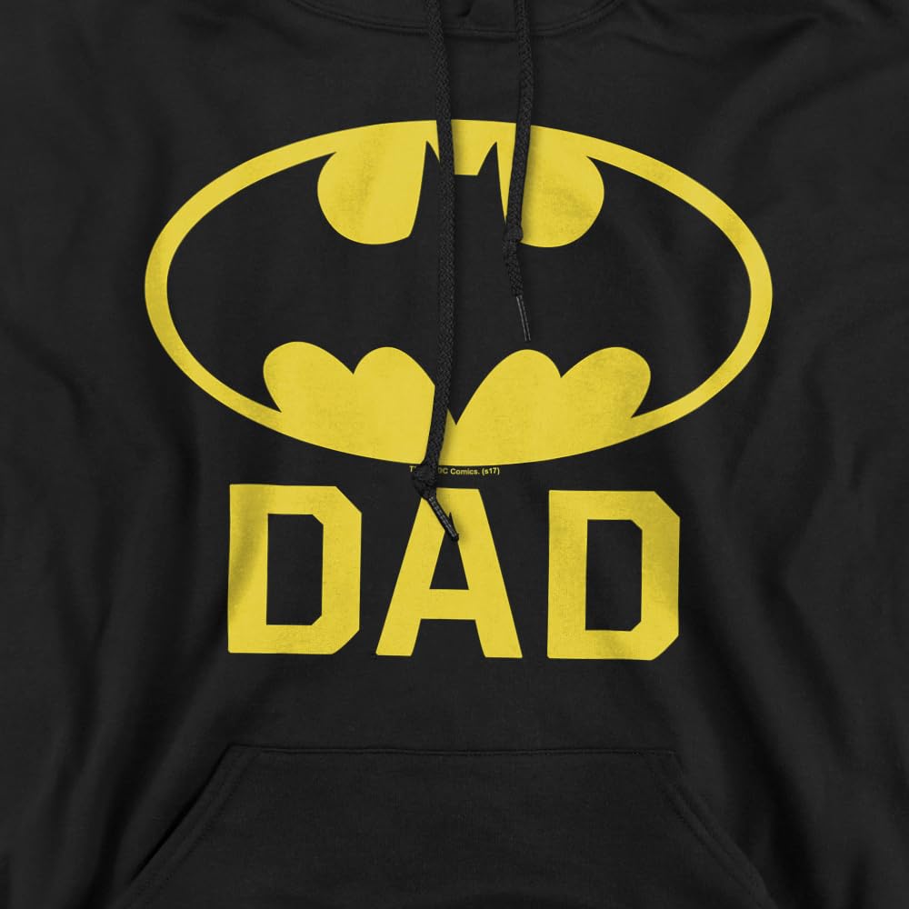 Trevco Batman Bat Dad Unisex Adult Pullover Hoodie - Soft Cotton Fleece Sweatshirt for Men & Women - Perfect for Casual Wear, Cosplay & Superhero Fans