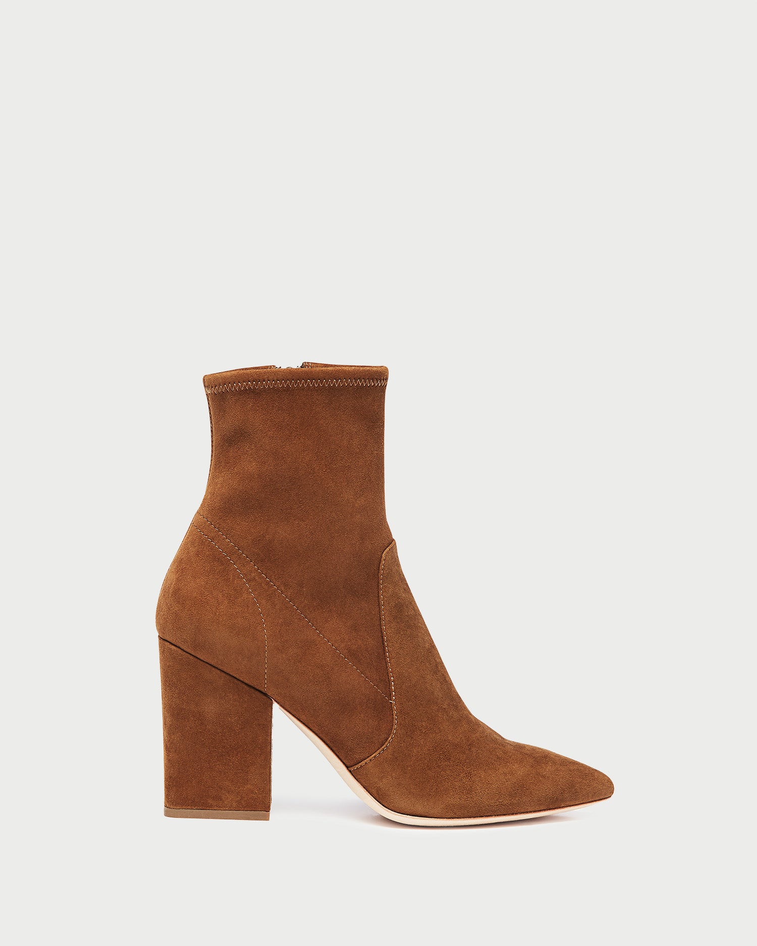 Isla Cacao Suede Slim Ankle Bootie for Women - Comfortable Low Heel Booties for Fall & Winter - Perfect for Office, Date Night & Casual Outfits
