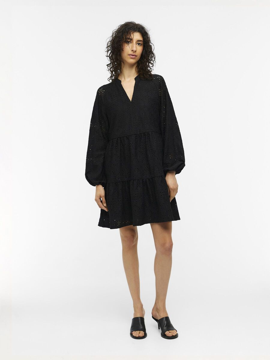 FEODORA Mini Dress for Women - Elegant Black Short Sleeve Party Cocktail Dress - Perfect for Night Out, Date Night, and Special Occasions