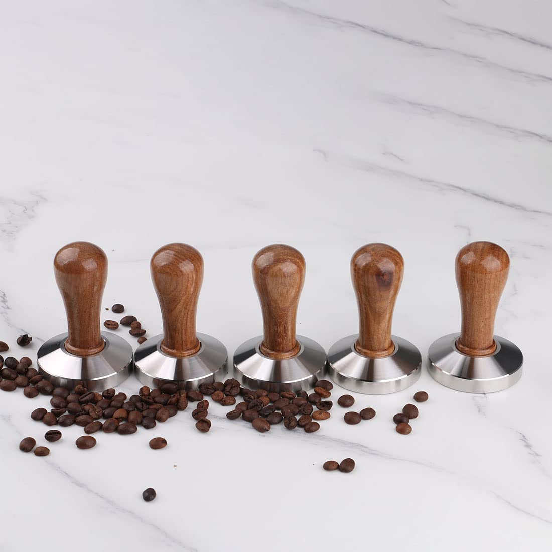 Premium 58mm Stainless Steel Coffee Tamper - Barista Espresso Tool for Perfect Coffee Grounds Press - Ideal for Home & Professional Espresso Machines