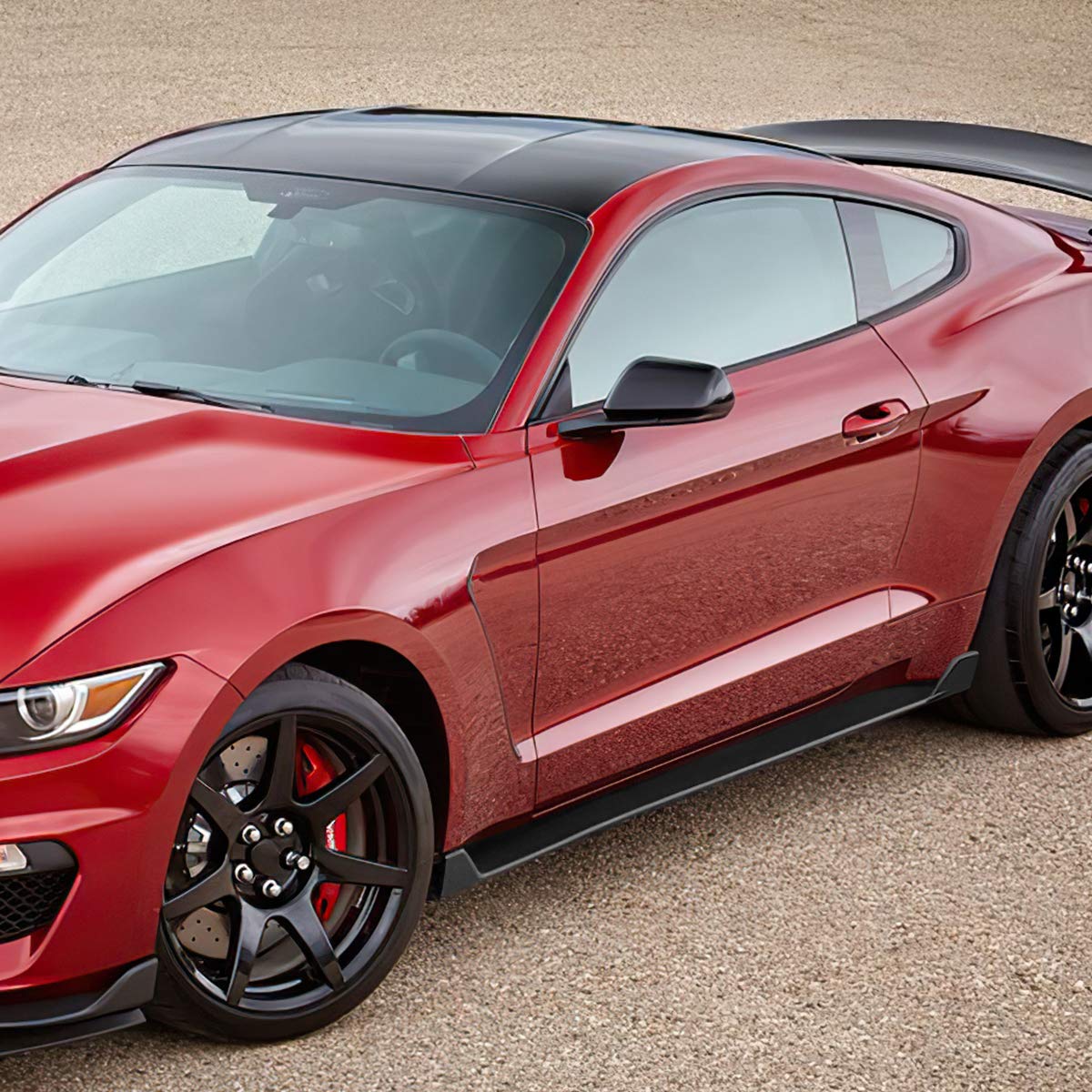 ABS Lower Side Skirts Underbody Rocker Panel Extension Splitter Lip Body Kit for 2015-2017 Ford Mustang - Enhance Style & Aerodynamics for Street & Track Performance