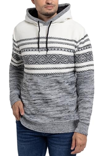 Black - Stripe Pattern Hooded