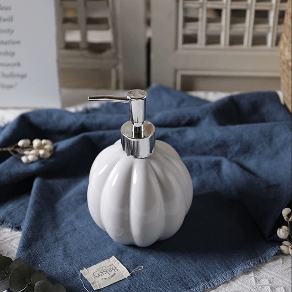 Premium Ceramic Soap Dispenser Pump for Hand Sanitizer, Shampoo & Lotion - Elegant White Countertop Dispenser for Kitchen, Bathroom & Vanity | Ideal for Home, Office & Restaurant Hygiene | Perfect for Hand Washing, Guest Bathrooms & Luxury Spa Settings | Great for Daily Use, Housewarming Gifts & Hotel Amenities | Stylish and Functional for Modern Homes, Commercial Spaces & Hospitality Industry
