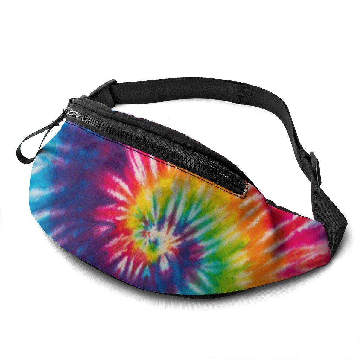 FindFD Adjustable Waist Pack for Women & Men - Lightweight Fanny Pack with Headphone Jack - Perfect for Travel, Hiking, Running, Gym & Outdoor Activities (Black, One Size) - Ideal for Hands-Free Convenience on Adventures